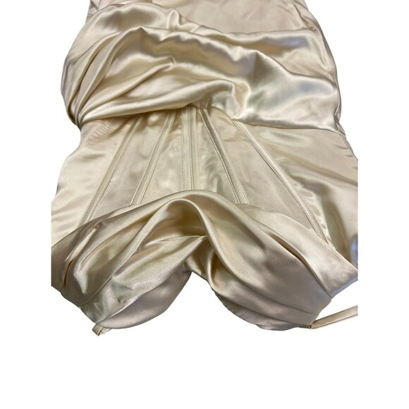 Lindo Noiva Elegant Satin Evening Gown Bridal Bride Corset Formal Prom Homecomin - Picture 7 of 14